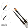 Double-sided white glitter brush with liner + gel (9 mm + 7 mm)