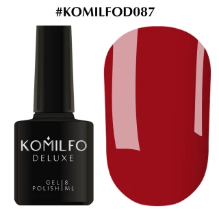 Gel polish Komilfo Deluxe Series No. D087 (dark red, enamel), 8 ml