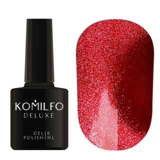 Gel polish Komilfo 9D Cats eye Red 002 (bright red, magnetic), 8 ml