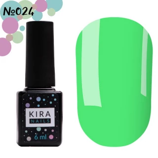 Гель-лак Kira Nails №024 (салатовый, эмаль), 6 мл