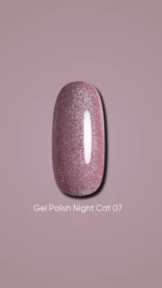 Dark gel polish Night Cat 07, 6 ml