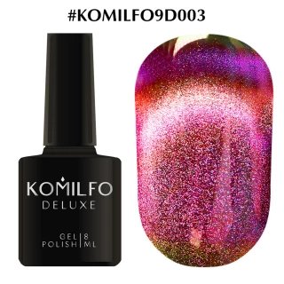 Gel polish Komilfo Cats eye 9D No. 003 (purple-copper, magnetic), 8 ml