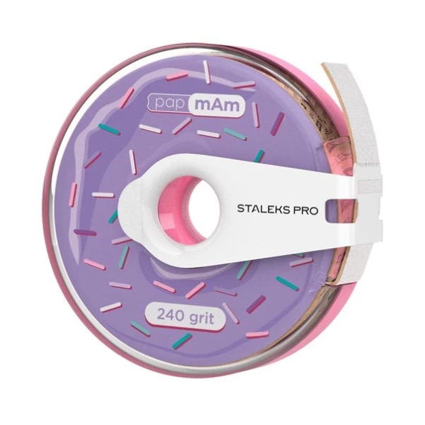 Replaceable file-tape papmAm white in a plastic reel STALEKS PRO 240 grit