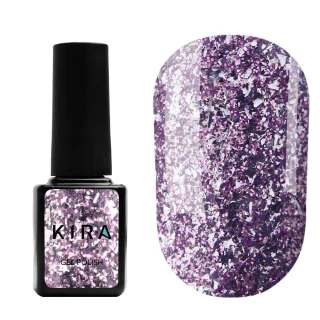 Гель-лак Kira Nails Shine Bright №009 (бузковий з блискітками), 6 мл