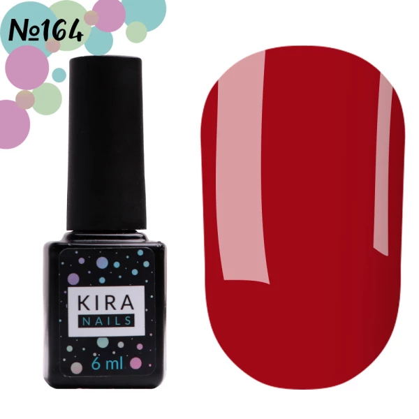 Gel polish Kira Nails No. 164 (wine, enamel), 6 ml