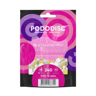 Replacement files white on a soft base for the pedicure disk PODODISC STALEKS PRO M 240 grit (50 pcs.)