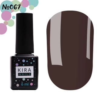 Гель-лак Kira Nails №067 (темний фіолетовий, емаль), 6 мл