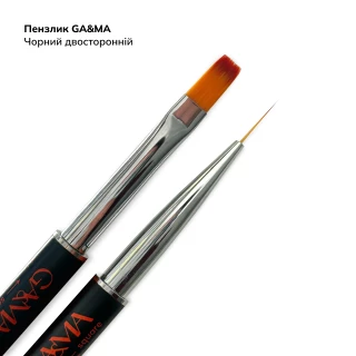 Ga&Ma black double-sided brush (liner + flat square)