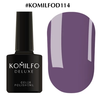 Gel polish Komilfo Deluxe Series No. D114 (dark gray-lilac, enamel), 8 ml