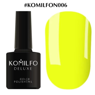 Gel polish Komilfo DeLuxe Series No. N006 (yellow, neon), 8 ml