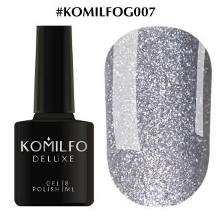 Gel polish Komilfo DeLuxe Series No. G007 (small saturated silver holographic glitters), 8 ml