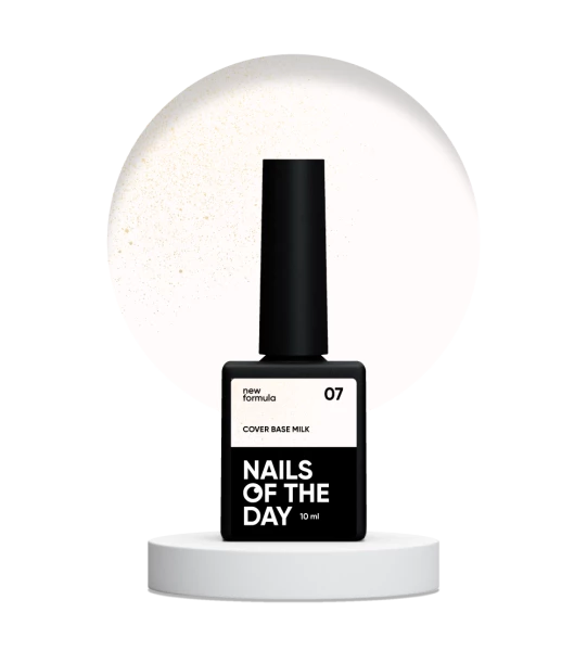 NAILSOFTHEDAY Cover base Milk shimmer №07, 10 мл