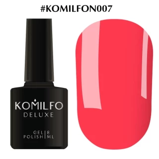 Gel polish Komilfo DeLuxe Series No. N007 (saturated coral, neon), 8 ml