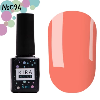 Гель-лак Kira Nails №094 (приглушений рожевий, емаль), 6 мл 