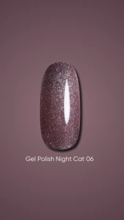 Dark gel polish Night Cat 06, 6 ml