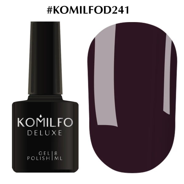 Gel polish Komilfo Deluxe Series No. D241 (dark purple, enamel), 8 ml