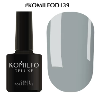 Gel polish Komilfo Deluxe Series No. D139 (dark gray-blue, enamel), 8 ml