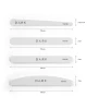 DARK Nail file set - white foam oval, 25 pcs (150/180 grit)