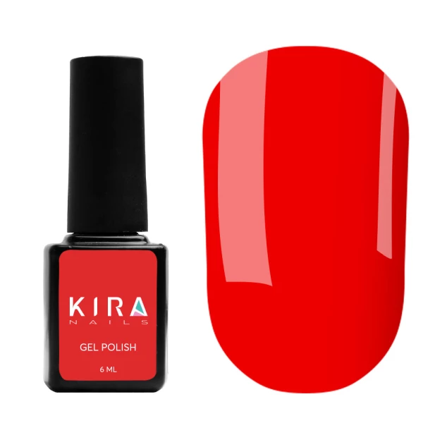 Gel polish Kira Nails No. 172 (coral, neon), 6 ml