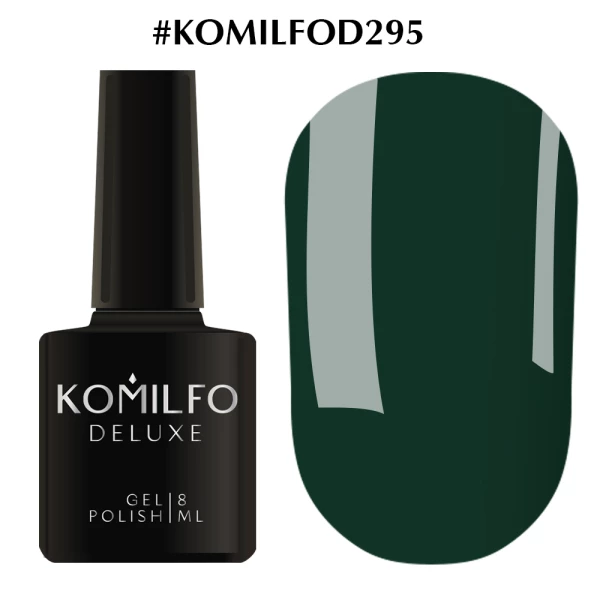 Gel polish Komilfo Deluxe Series No. D295 (dark green, enamel), 8 ml