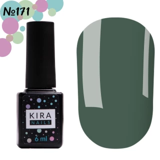 Гель-лак Kira Nails №171 (хакі, емаль), 6 мл