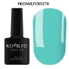 Gel polish Komilfo Deluxe Series No. D270 (turquoise-blue, enamel), 8 ml