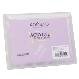 Komilfo Top Nail Forms, Almond - Верхние формы для наращивания, миндаль, 120 шт