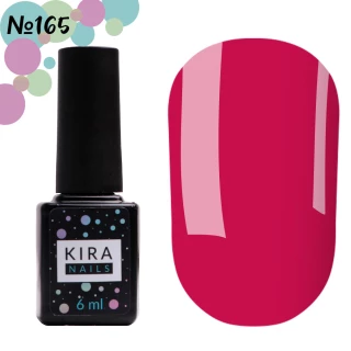 Gel polish Kira Nails No. 165 (red hot, enamel), 6 ml