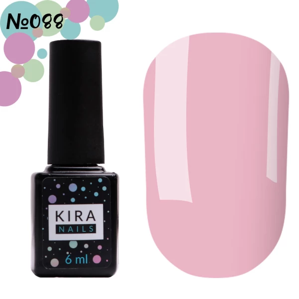 Lakier hybrydowy Kira Nails nr 088 (jasny fiolet, emalia), 6 ml