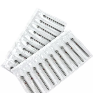 Macro diamond cutters 20pcs, "bullet", red notch, d 040