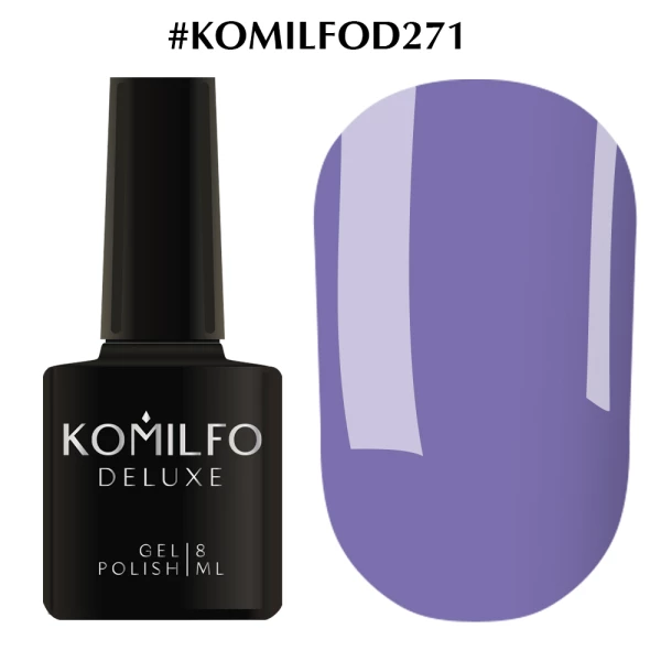 Lakier hybrydowy Komilfo Deluxe Series nr D271 (niebiesko-lawendowy, emalia), 8 ml