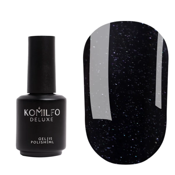 Komilfo Glitter Top - top do lakieru hybrydowego z brokatem bez lepkiej warstwy, 15 ml