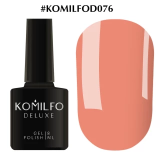 Gel polish Komilfo Deluxe Series No. D076 (peach-pink, enamel), 8 ml